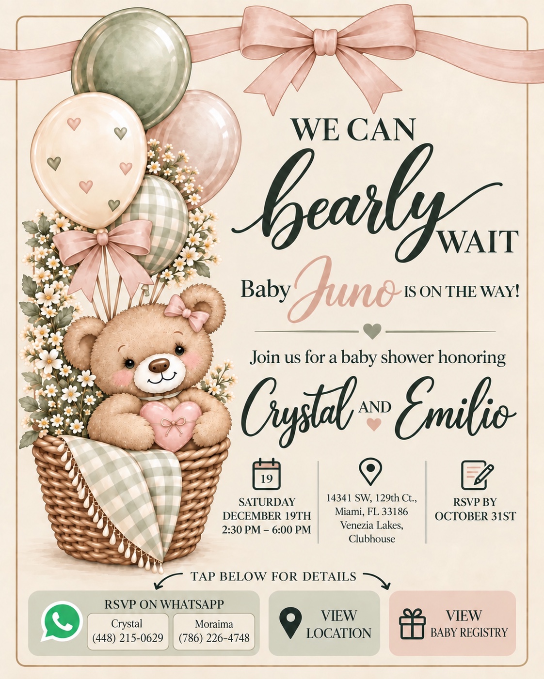 Baby Juno baby shower invitation